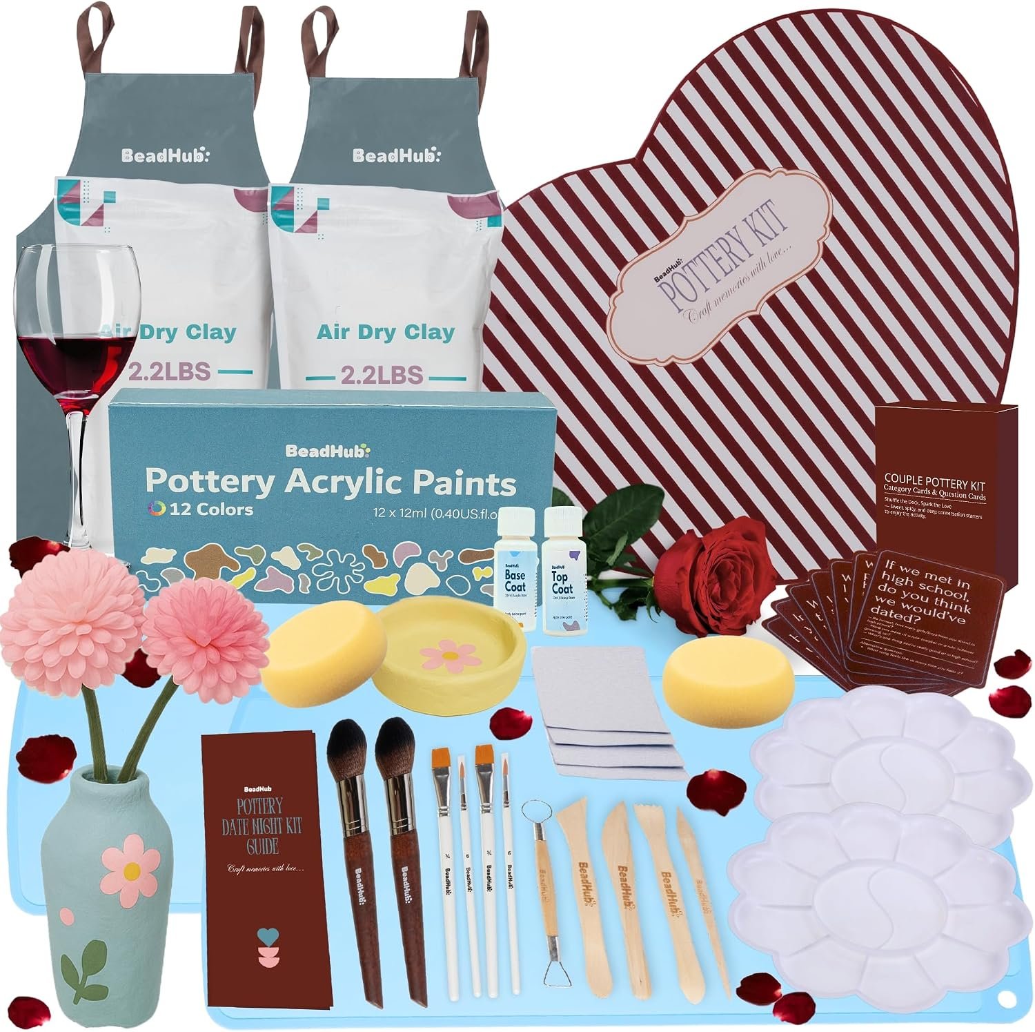 Date Night Pottery Kit for Couples (Beginner)
