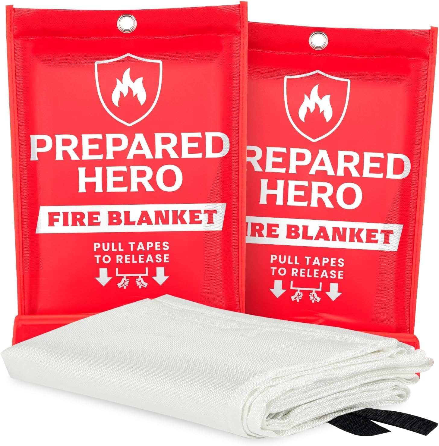 Prepared Hero Emergency Fire Blanket (2-Pack)