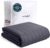YnM 15lbs Weighted Blanket for Adults, Breathable Heavy Bed Throw Blanket with Cooling Glass Beads for All Season Use, Ideal for One Person of 140lbs (60×80 Inches, Queen Bed, Dark Grey)