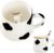 BigNoseDeer Cute Ceramic Cow Mug with 3D Cow Inside (Lid & Spoon)