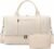 Oeihuivt Weekender Bags for Women – 21 Inch Large Travel Duffel Bag 2-Piece Set with Shoe Compartment, Heavy-Duty Canvas Leather Carry On Overnight Tote