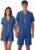 Ekouaer Couple Matching Pajamas Sets Short Sleeve Button Down Pjs Sleepwear 2 Piece Lounge Set XS-XXXL
