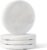 Koville Marble Coaster Set of 4, Round White Coasters, 4″ Cup Coasters for Drinks, Heat Resistant Coaster for Coffee Table Home Office Bar Decor(Namib Fantasy)