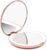 Fancii LED Lighted Travel Makeup Mirror, 1x/10x Magnification – Daylight LED, Compact, Portable, Large 5″ Wide Illuminated Folding Mirror – Lumi (Rose Gold)