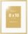 Fun Memories 8×10 Picture Frame, Gold Aluminum 8×10 Poster Frames with 5×7 Removable Mat with Plexiglass, Vertical and Horizontal Display, Wall Hook Hanging, Set of 1