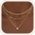 WomenGifts Layered Gold Necklaces for Women, 14K Gold Sterling Silver Plated Dainty Pendant Necklace Set Non Tarnish, Chunky Stackable Cuban Chain Choker, Trendy Birthstone Vacation Jewelry Gift