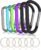 CampTek Carabiner Caribeaner Clip,3″ Large Aluminum D Ring Shape Carabeaner with Keyring Keychain Hook