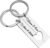 Personalized Silver Heart Keychain Set for Couples (2-Piece)