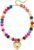WOWORAMA Chunky Heart Necklaces for Women Colorful Resin Beaded Choker Necklace Gold Puffy Heart Statement Necklace Trendy Acrylic Choker Jewelry