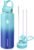 SENDESTAR Insulated Water Bottle 32 oz with Straw, Stainless Steel Wide Mouth Water Bottle, Double Wall Vacuum Leak Proof with Straw Lid & Spout Lid for Sports or Office, Keep Cold or Hot Up to 24 Hrs