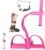 21 Fitness Resistance Bands-4 Tube Pedal Ankle Puller – New Sit up Leg Stretch Rope Exercise Bands with Handles, Stretching Workout Fitness Bands for Arm Weights Exercise Equipment