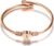 Rose Gold Heart Initial Letter Bracelets Engraved Alphabet 26 Letters Charms Cuff Bracelet Stainless Steel Expandable Personalized Name Jewelry
