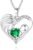 FANCIME Mom Birthstone Necklace Mother and Child Love Heart Necklace I Love You Mom Gifts Mothers Day Birthstone Jewelry Gifts for Grandmother Women Wife, 16″+2″ Inches