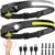 Headlamp Rechargeable 2PCS, 230° Wide Beam Head Lamp LED with Motion Sensor for Adults – Camping Accessories Gear, Waterproof Head Light Flashlight for Hiking, Running, Repairing, Fishing, Cycling