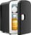 Antarctic Star Compact Refrigerator, Portable Mini Fridge, Skin Care 4L Capacity/6 Cans, for Bedroom, Car, Office & Dorm, Small Cooler for Cosmetics, Beverage and Food, Black