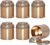 6 Pack Tea Tin Canister with Airtight Double Lids for Loose Tea, Mini Tea Storage Containers Round Tin Canister for Storage Teas Bags Coffee Sugar，8 Fluid Oz, Rose Gold
