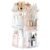 Rotating Makeup Organizer, DIY 8 Adjustable Layers Spinning Skincare Storage, Cosmetic Display Case with Brush Holder and Perfume Tray, Multi-Function Vanity Bathroom Countertop Organizer Clear