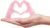 Small Heart Hands Sculpture Decor for Living Room Bedroom Bookshelf Coffe Table and Office Display, Love Finger Statue Modern Aesthetic Home Decor, Unique Gift for Wedding Christmas Birthday (Pink)