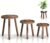 3-Pack Wood Plant Stands Indoor, Single Plant Stand for 6-12 Inch Pots, Mid-Century Modern Plant Stool, Tall Plant Stand for Large Plants Perfect Fit for Living Room, Balcony, Office