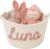 MBBEST Personalized Babys Shower Basket – Custom Rope Cotton Baby Basket with Name – Newborn Keepsake, Nursery Storage, Small Diaper Caddy Organizer, Cute Girl & Boy Baby Gifts