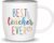 CARAKNOTS Teacher Appreciation Gifts – 13oz Best Teacher Ever Coffee Mug for Graduation Retirement End of School Year, Christmas Birthday Thank You Gifts for Women Preschool Educator Ceramic White Cup