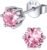 ChicSilver 925 Sterling Silver Earrings Sparkling Heart/Round/Princess Cut Birthstone Earrings for Women Birthday Jewelry with Gift Box