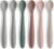 6-Piece Silicone Baby Feeding Spoons, First Stage Infant Spoons, Soft-Tip Easy on Gums I Baby Training Spoon | Infant Utensils Feeding Supplies, Dishwasher & Boil-proof