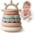 Moonkie Stacks of Circles Soft Stacking Rings & Teether (7-Piece Set)