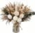 Indoor Artificial Dried Flowers with Vase for Table Top Decor,Natural Dried Pampas Grass Bouquet Faux Flowers in Vase for Wedding,Home,Kitchen,Rustic Decoration (Natural Champagne)