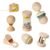 7 Pcs Wooden Baby Toys Set, Organic Rattles & Montessori Musical Toys