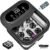 Ranjova Collapsible Foot Spa Electric Rotary Massage, Foot Bath with Heat, Remote Control,Temp Control, Bubble and Motorized Shiatsu Massage Balls, Pedicure Foot Spa Tub for Relax Tired Feet (Black）