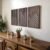 qmmp Modern Wooden Wall Sculptures – Set of 3 – Home Decor Accent – Large Wall Art for Living Room, Bedroom, Office – Easy Installation (Walnut, Medium – Mountain and Sun)