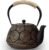 Japanese Tetsubin Cast Iron Teapot, 40oz (1200ml) Enamel-Coated Stovetop Kettle with Stainless Steel Infuser & Heat-Resistant Handle, Traditional Iron Pot for Tea Ceremony (Black Gold)
