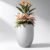 Kante 21.7″ Weathered Concrete Tall Planter