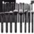 DUcare Professional Makeup Brushes Set 27Pcs Makeup Brush Set Premium Synthetic Kabuki Foundation Blending Face Powder Blush Concealers Eye Shadows Brushes