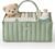 Blissful Diary Baby Diaper Caddy Organizer (Sage Green, Removable Dividers)