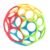 Bright Starts Oball Easy Grasp Classic Ball BPA-Free Infant Toy in Red, Yellow, Green, Blue, Age Newborn and up, 4 Inches