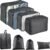 8 Set Packing Cubes for Suitcases, Packing Cubes Travel Essentials Organizer Bags, Travel Packing Organizers for Family, Navy Blue