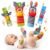 Baby Toys 0-6 Months, Infant Rattle Socks, Wrist Hand & Foot Finder Socks Set,Soft Newborn Sensory Toys,Infant rattles for Babies 0 3 6 Months,Girl Boy Shower Gifts 6-12 Months