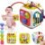 AiTuiTui 7-in-1 Montessori Sensory Activity Cube (Shape Sorter & Stacking)