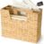 CHI AN HOME Wicker Magazine Basket, Handwoven Water Hyacinth Storage Bin & Organizer for Files, Books, Newspapers, Documents, Decorative Storage Bin with Handle for Office, Living Room, Dorm, Bathroom
