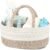 Maliton Cotton Rope Diaper Caddy Organizer & Gift Basket