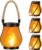 Hompavo Gen2 Solar Lanterns Outdoor with Ultra-Real Flame, Dual Charging (USB/Solar) & 2 Mode – Waterproof Decorative Hanging/Table Lights for Yard Patio Garden Birthday Mothers Day Gifts for Women, 4