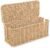 Cable Management Box, Handmade Rattan Cable Organizer with 2 Open Slots, Cord Hider for Power Strip, Router & USB Hub, Registered U.S. Design Patent (D1,112,102), 13″ x 5.1″ x 5.1″, Natural