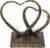 Vastsea Handcrafted Bronze Two-Hearts Sculpture — 8th Anniversary