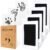 4-Pack Inkless Baby Hand and Footprint Kit – Mess Free Ink Pad for Newborn Keepsake, Dog Nose & Paw Print Kit, Clean Touch Ink Pad for Baby Hand & Footprints, Ideal New Mom Gifts (Jet Black)