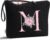 Vavabox A-Z Personalized Makeup Bag, Birthday Gifts for Women, Gifts for Best Friend, Bride Bridesmaid Cosmetic Bag (M, Black)