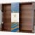 Acacia Wood Serving Tray with Metal Handles, 17x13in Food Drinks Tray for Coffee Table, Breakfast, Dinner & Bar, Rustic Decorative Storage Tray for Ottoman, Kitchen, Elegent Gift for Father