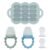 WeeSprout Baby Food Feeder Set – 2 Silicone Feeders & Reusable Freezer Tray with Lid – BPA-Free Fresh Fruit & Veggie Pacifier for Babies & Toddlers – Double as Teething Toys – Dishwasher Safe