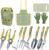 Set of 12 Garden Tools, iHansee Heavy-Duty Aluminum Gardening Tools Set with Rubber Non-Slip Handle, Garden Apron, Gloves, Kneeling Pad & Storage Bag, Ideal Gardening Gifts for Women Men Gardeners